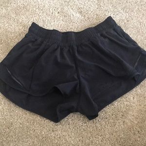Black lululemon running / fitness shorts